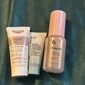 Set of Peter Thomas Roth moisturizer, Glossier toner and Eucerin cleansing gel!!